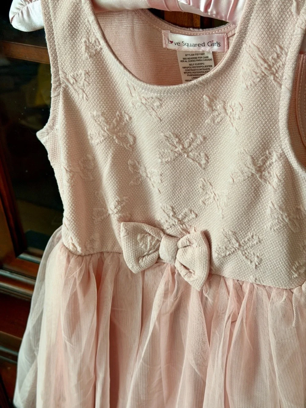 Pink Girls' Coat with Dress Set